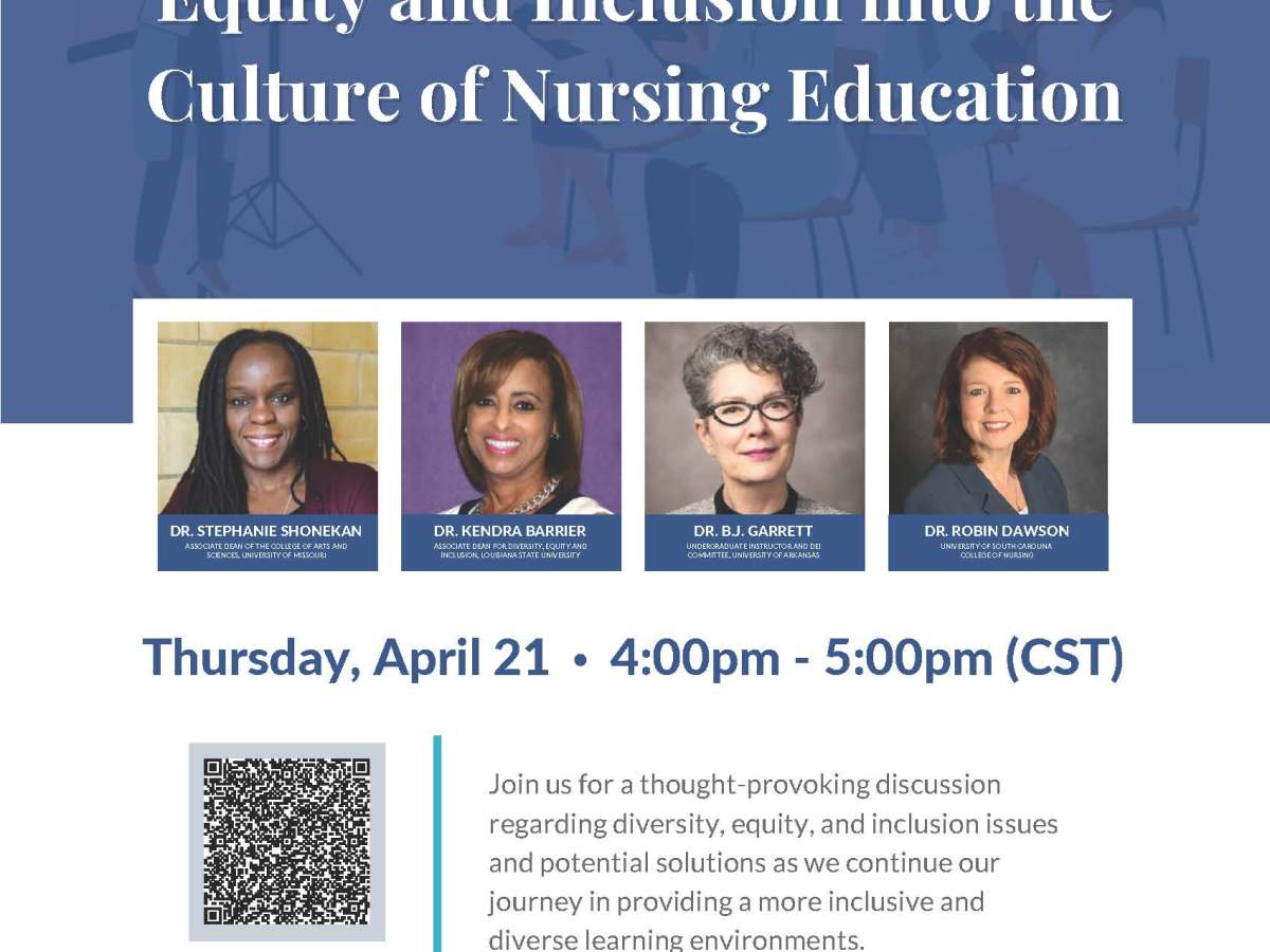 Incorporating Diversity, Equity and Inclusion into the Culture of Nursing Education – Thursday, April 21